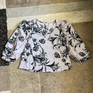 a new day brand: purple floral blouse